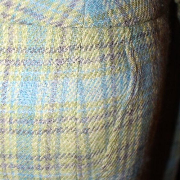 Ellen Tracy Linda Allard Vintage Plus Wool Lined Plaid Suit Size 14 - Picture 7 of 11